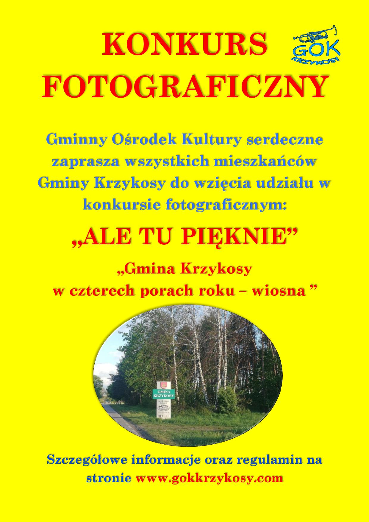 Plakat informacyjny o konkursie fotograficznym